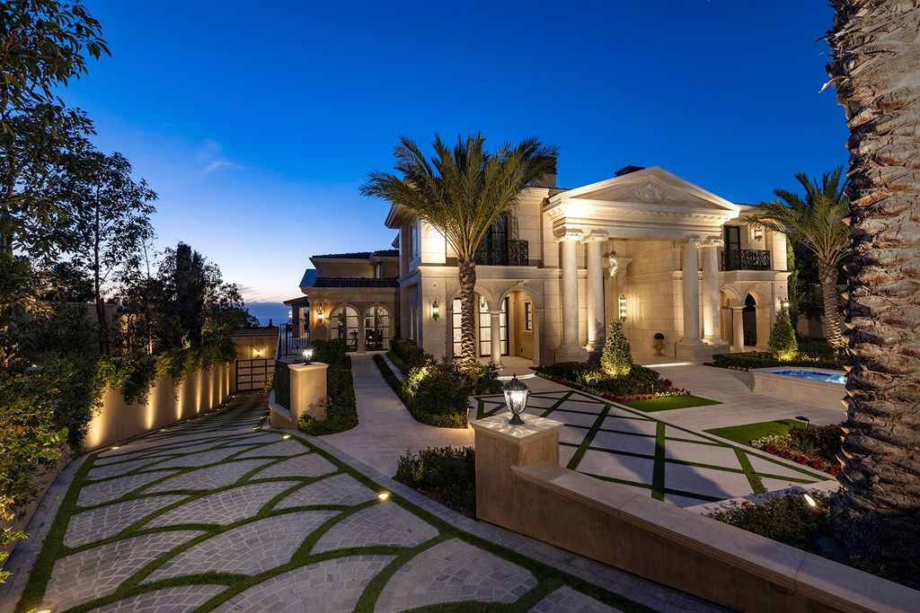 The Mansion in Newport Coast commandingly perched atop one of Southern California’s most desirable parcels of land now available for sale. This home located at 6 Midsummer, Newport Coast, California