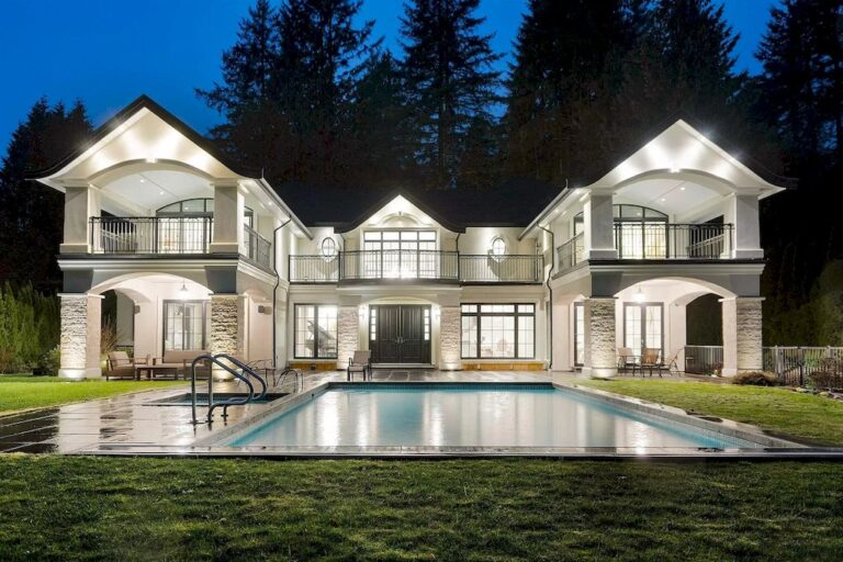 Private Gated Mansion in West Vancouver with Beautiful Gardens Lists for C$6,899,000