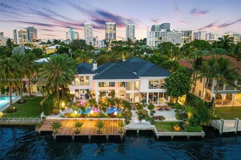 Stunning Waterfront Home in Fort Lauderdale with Exceptionally Spacious Modern Design Selling for $8,595,000