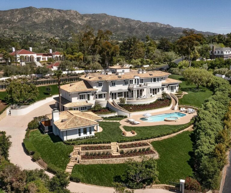This $15,750,000 Traditional Mediterranean Villa in Santa Barbara with Jaw Dropping Mountain Views