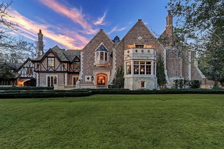 This $17,900,000 English Manor Estate in Houston was Built of Only The Finest Materials