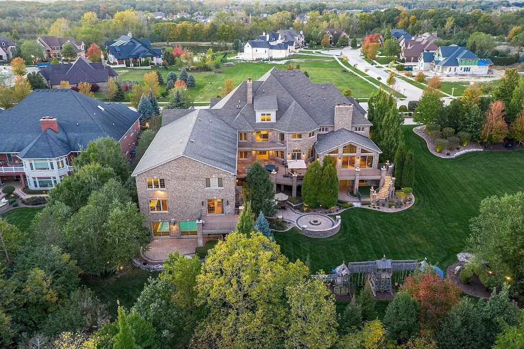 The Home in Illinois is a luxurious home sit on a completely private resort like setting now available for sale. This home located at 20105 Alison Trl, Mokena, Illinois; offering 07 bedrooms and 17 bathrooms with 30,000 square feet of living spaces. 