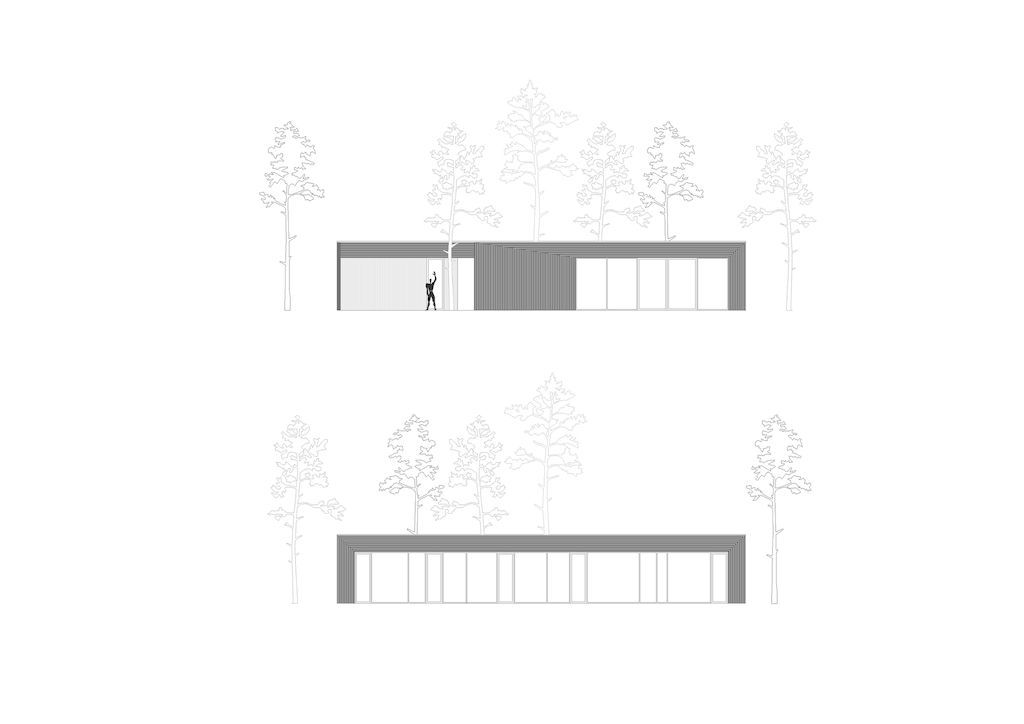 U shaped House Estonian wraps around a private garden by Kuu Arhitektid