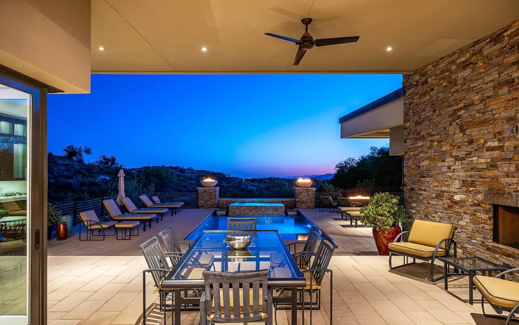 This $4,750,000 Outstanding Contemporary Home in Scottsdale offers privacy and sunset views