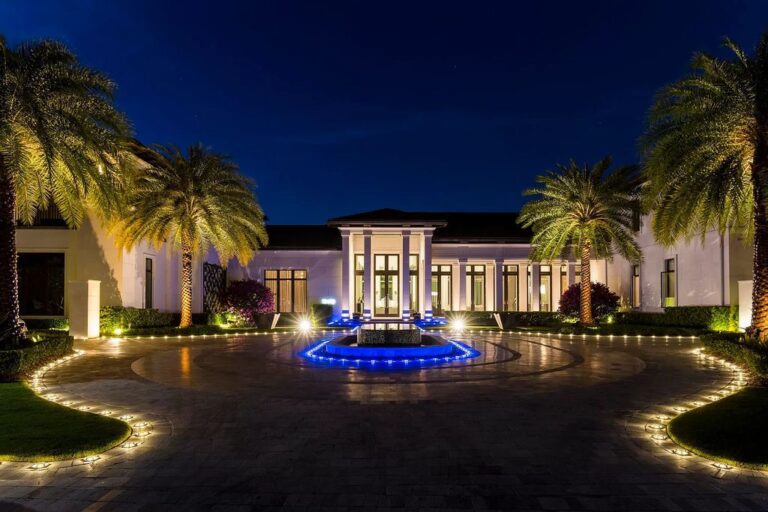 An Exquisite World Class Mansion in Palm Beach Gardens with Resort Style Outdoor Areas Asking for $30,000,000