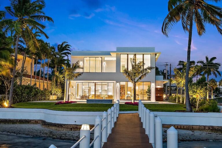 View of $12,995,00 New Home in Lake Worth with Wide Intracoastal Water Views