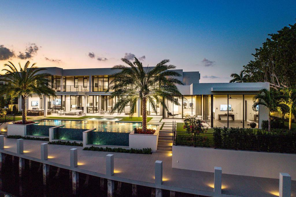 The Mansion in Boca Raton is a brand new waterfront Signature Estate built by SRD Building Corp on a premier corner lot now available for sale. This home located at 298 W Key Palm Rd, Boca Raton, Florida