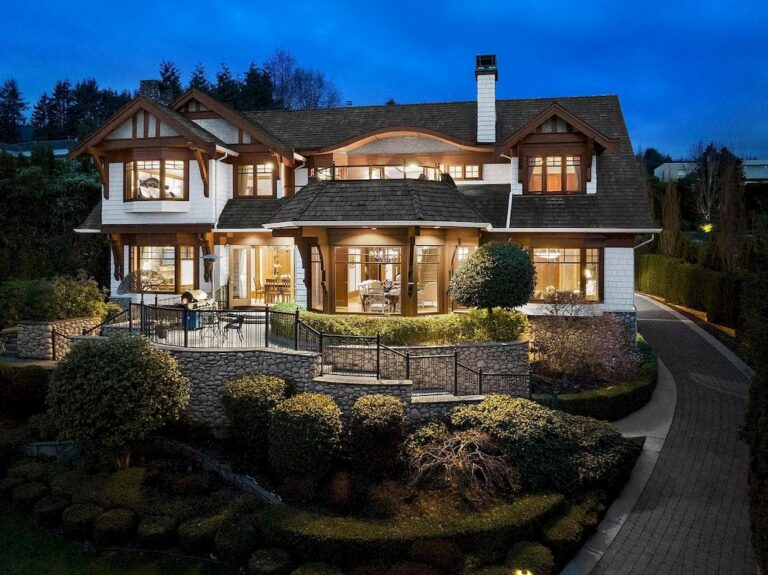 Classic European Exterior and Beautiful Landscape Create The C$9,280,000 Magnificent Residence in West Vancouver