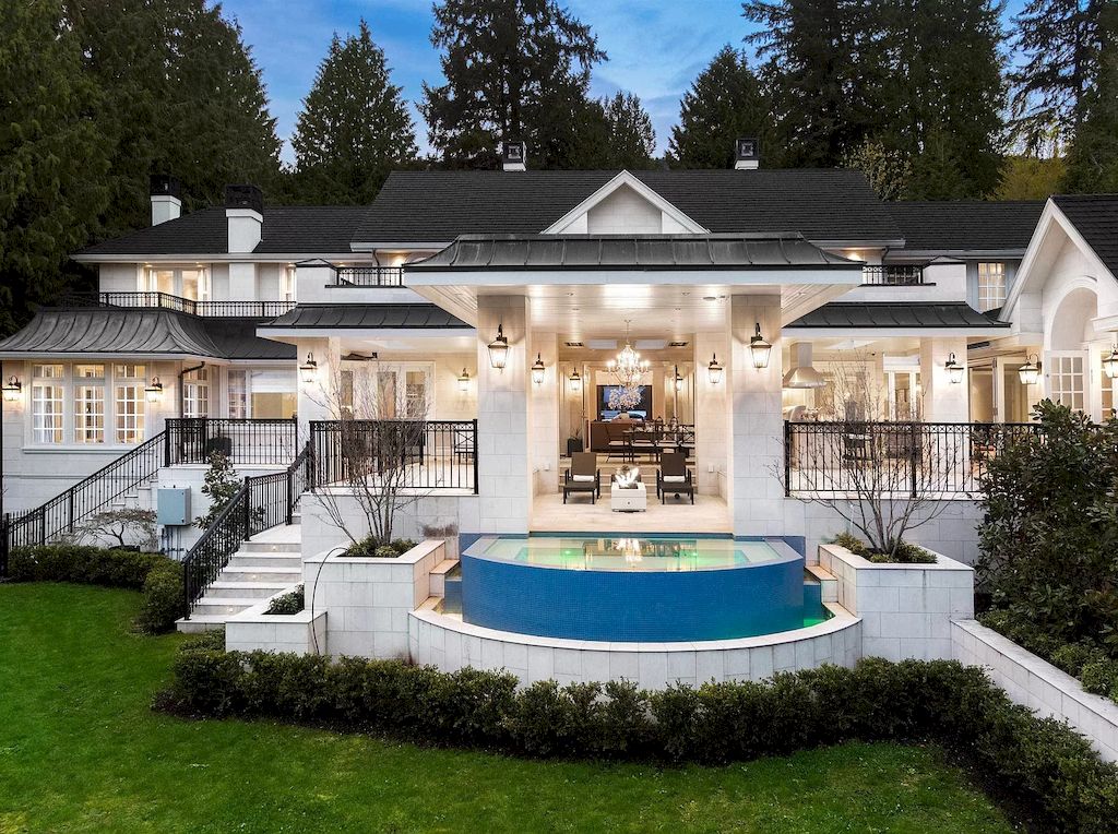 The Residence in West Vancouver offers exquisite design, master craftsmanship and opulent finishes now available for sale. This home located at 2936 Rosebery Ave, West Vancouver, BC V7V 3A6, Canada