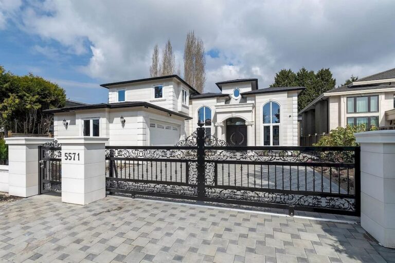 Magnificent Brand New Home in Richmond with Beautiful Fence Gate Hits the Marker on C$4,680,000