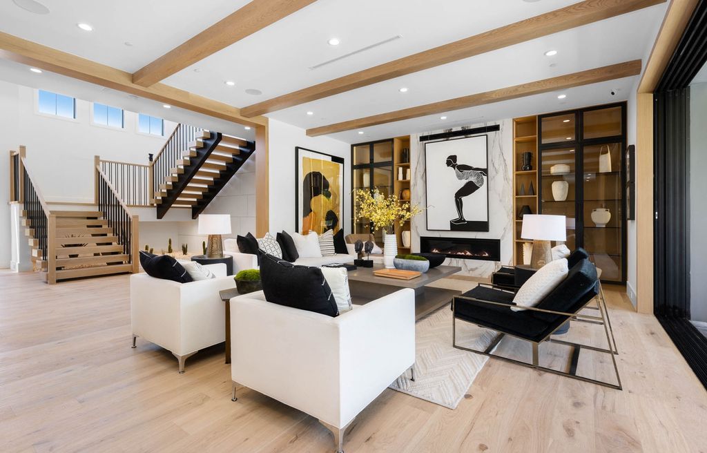 The Home in Encino is a brand new contemporary residence features an expansive open floor plan, with high ceilings and an elegant entrance now available for sale. This home located at 17600 Tarzana St, Encino, California