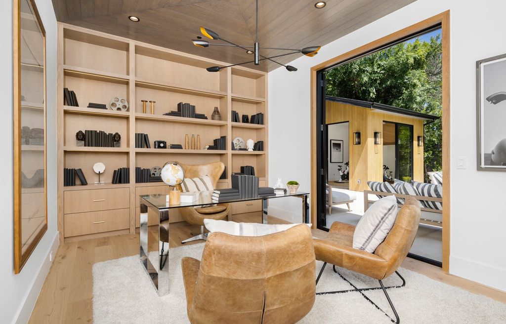 The Home in Encino is a brand new contemporary residence features an expansive open floor plan, with high ceilings and an elegant entrance now available for sale. This home located at 17600 Tarzana St, Encino, California