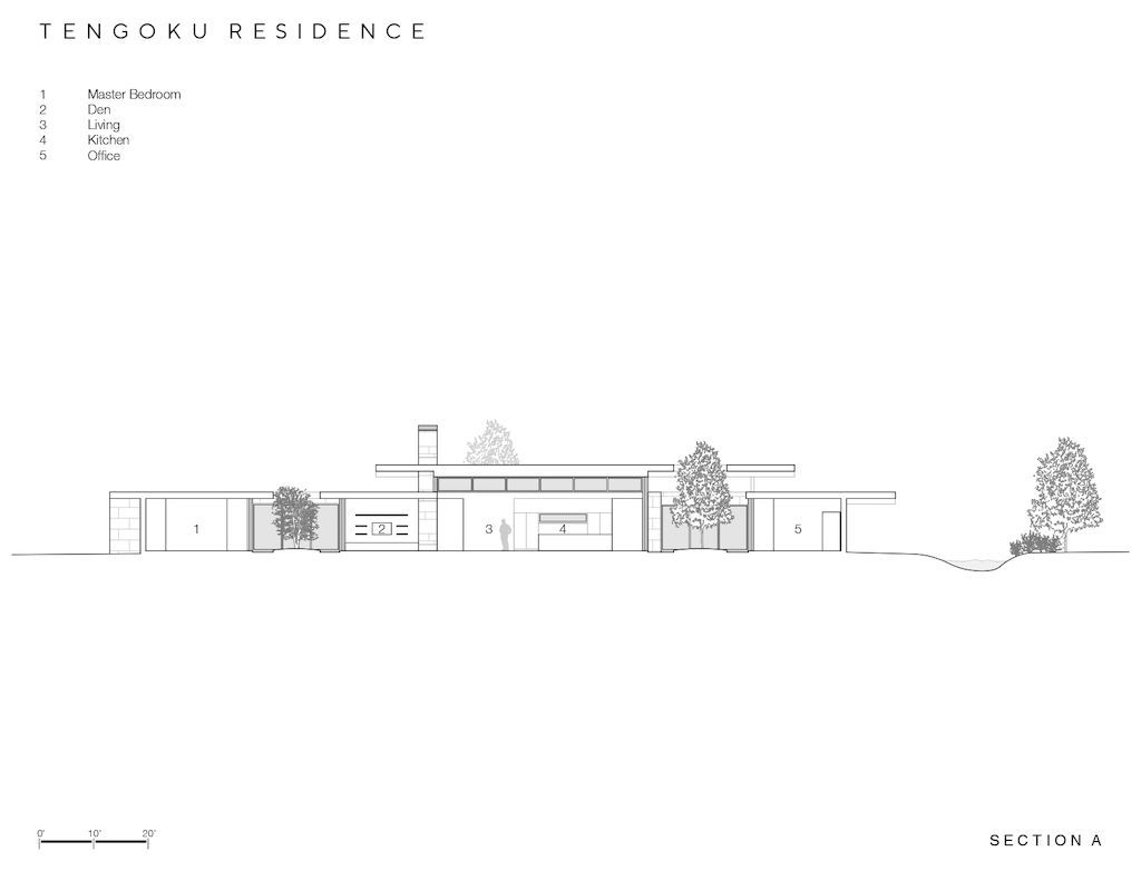 Tengoku house, vacation home around courtyard garden by CLB Architects