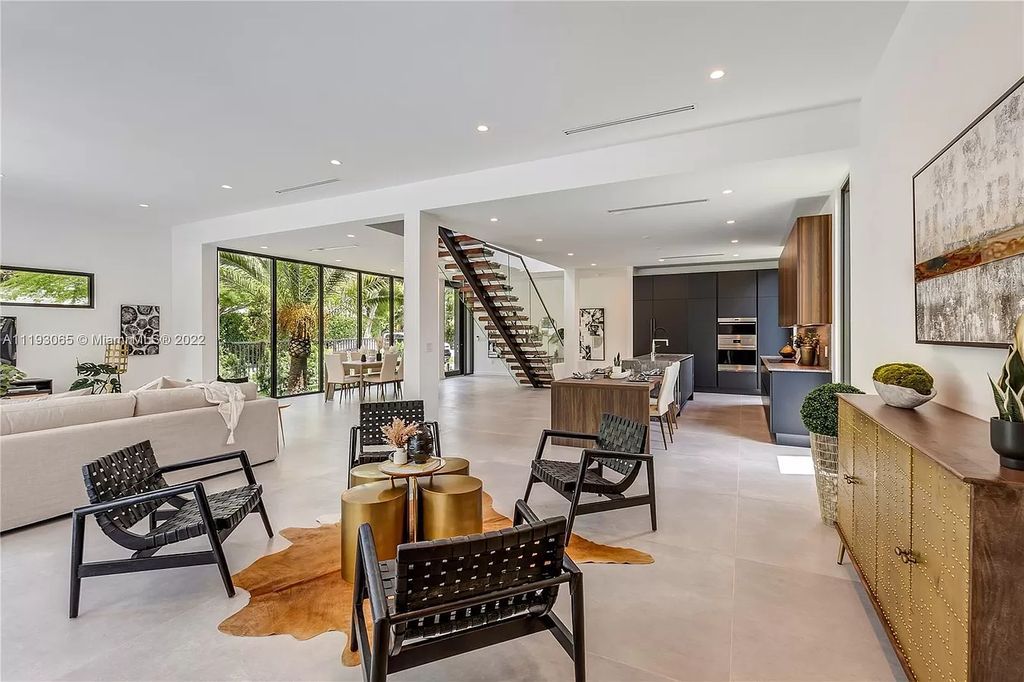 The Home in Miami is a brand new construction, modern estate in the heart of North Coconut Grove with fabulous outdoor entertaining now available for sale. This home located at 3040 Calusa St, Miami, Florida