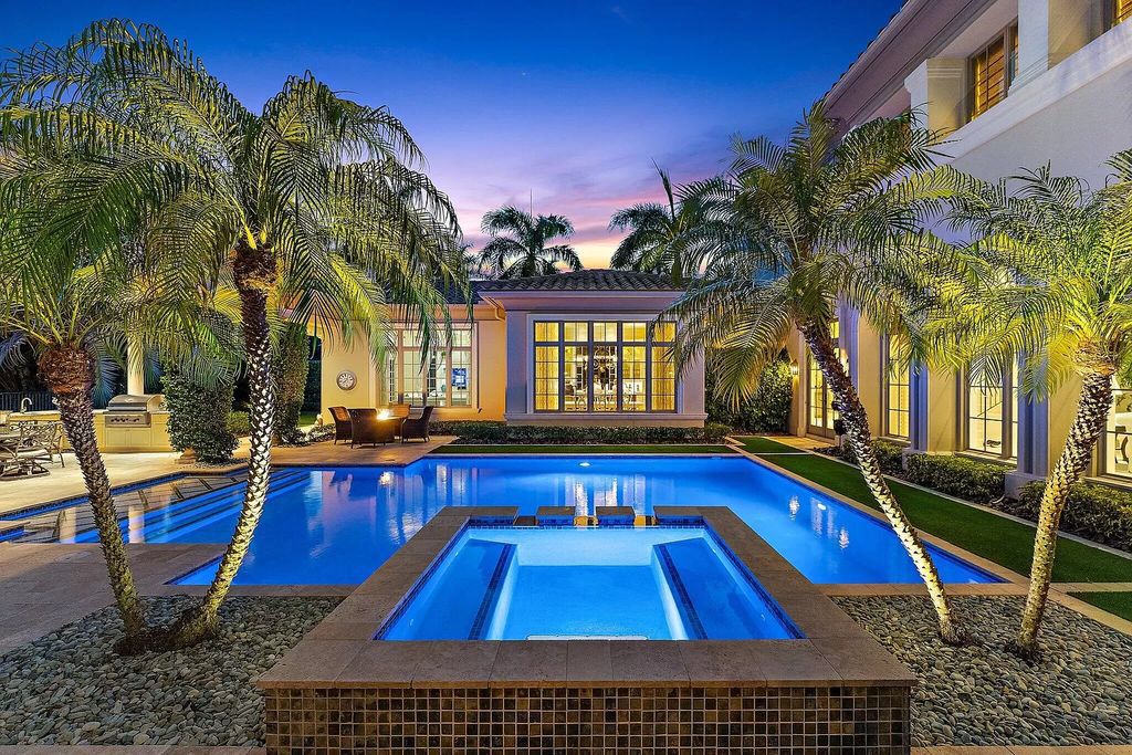 The Home in Palm Beach Gardens is a signature custom estate with amazing views and outdoor entertainment areas now available for sale. This house located at 11770 Calleta Ct, Palm Beach Gardens, Florida