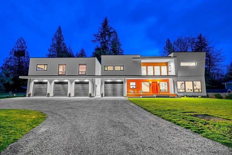 This C$3,099,900 Contemporary House is truly an Architectural Delight in Langley
