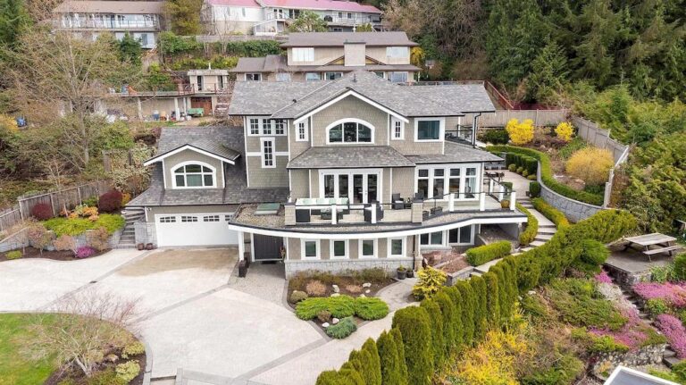 Timeless Elegance Home with Majestic Panoramic Ocean Views Lists for C$4,348,800 in North Vancouver