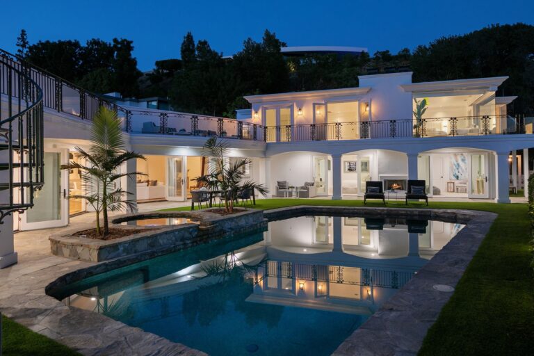A Contemporary Mediterranean Home in Beverly Hills with Explosive City and Ocean Views Asking for $14,750,000