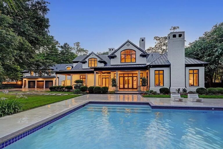 A Timeless Mansion in Houston showcases The Highest Caliber Finishes and Incredible Views