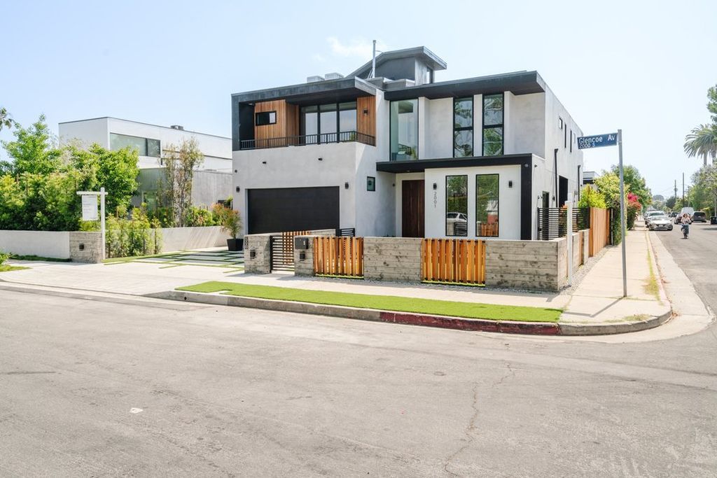 The Home in Venice is a brand new construction estate was exceptionally designed with every detail in mind with stunning finishes and custom fixtures throughout now available for sale. This home located at 2001 Glencoe Ave, Venice, California