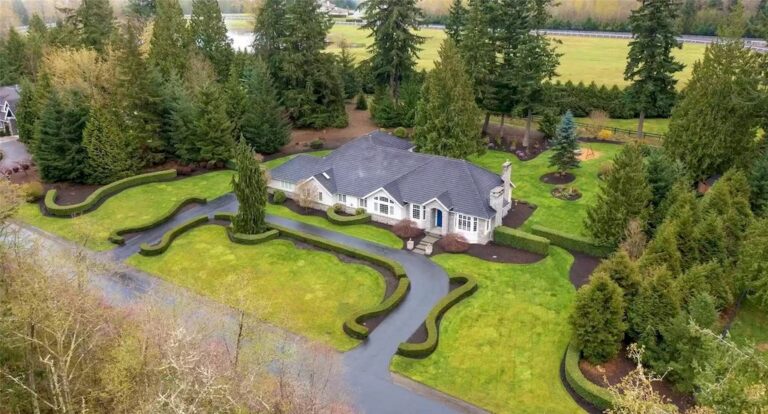 Majestic Estate with Stunning Circular Hedges in Washington Hits Market for $3,200,000