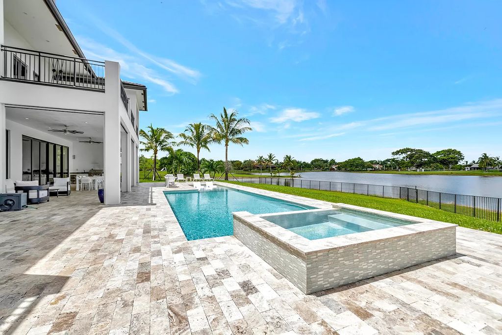 The Home in Delray Beach is a New custom furnished luxury estate situated on 2 acres of land with one of the best lake front lots now available for sale. This home located at 10540 El Paraiso Pl, Delray Beach, Florida