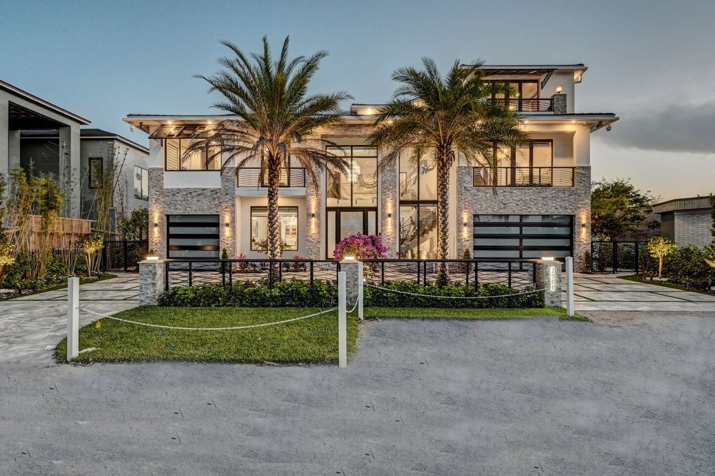 The Home in Boca Raton is a new waterfront home on the edge of the intracoastal with highest level of Furniture and art work now available for sale. This home located at 2900 NE 8th Ave, Boca Raton, Florida