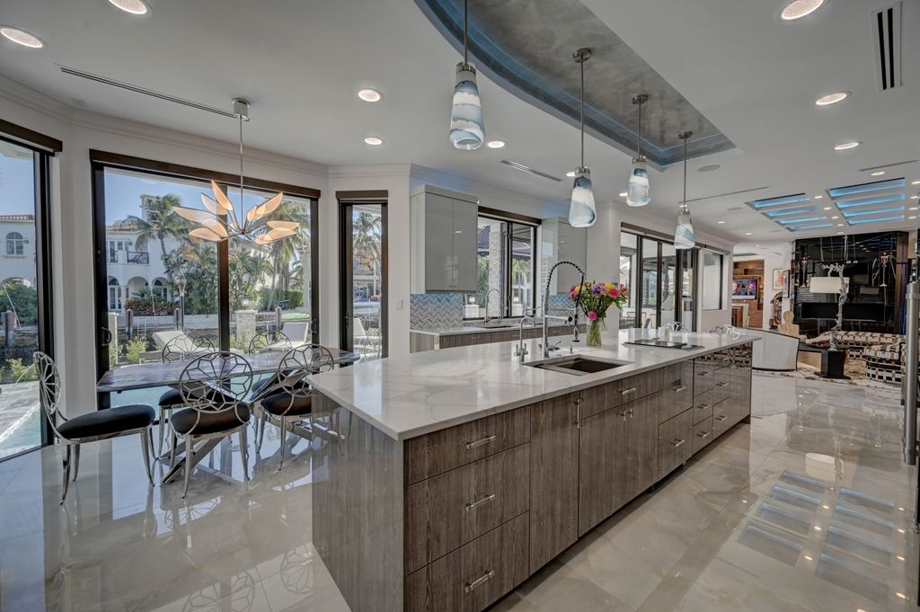 The Home in Boca Raton is a new waterfront home on the edge of the intracoastal with highest level of Furniture and art work now available for sale. This home located at 2900 NE 8th Ave, Boca Raton, Florida