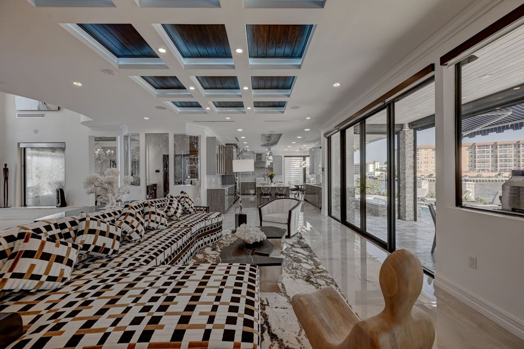 The Home in Boca Raton is a new waterfront home on the edge of the intracoastal with highest level of Furniture and art work now available for sale. This home located at 2900 NE 8th Ave, Boca Raton, Florida