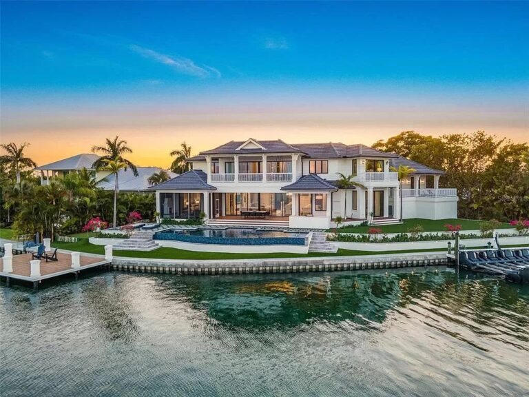 Newly Built Luxury Waterfront Home in Holmes Beach with the Ultimate Indoor Outdoor Living for Sale at $10,950,000