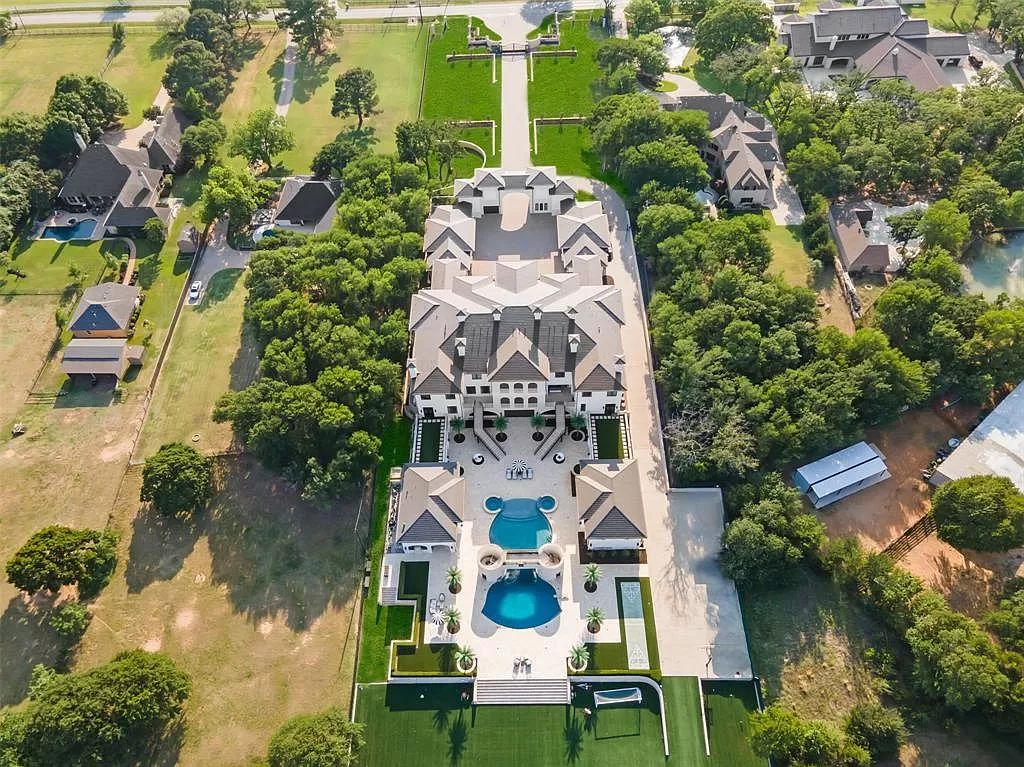 The Mansion in Texas is a showplace of the highest caliber sits on nearly 4 acres of gated grounds in exclusive Southlake offering palatial living spaces now available for sale. This home located at 1469 Sunshine Ln, Southlake, Texas
