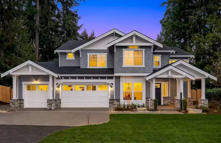 Presenting a Modern Craftsmanship in Washington, this Custom Home Listed for $3,998,000