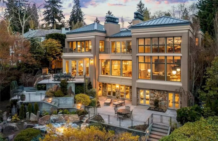 Spectacular Waterfront Residence with Mountain and City Views in Washington Listed at $26,950,000