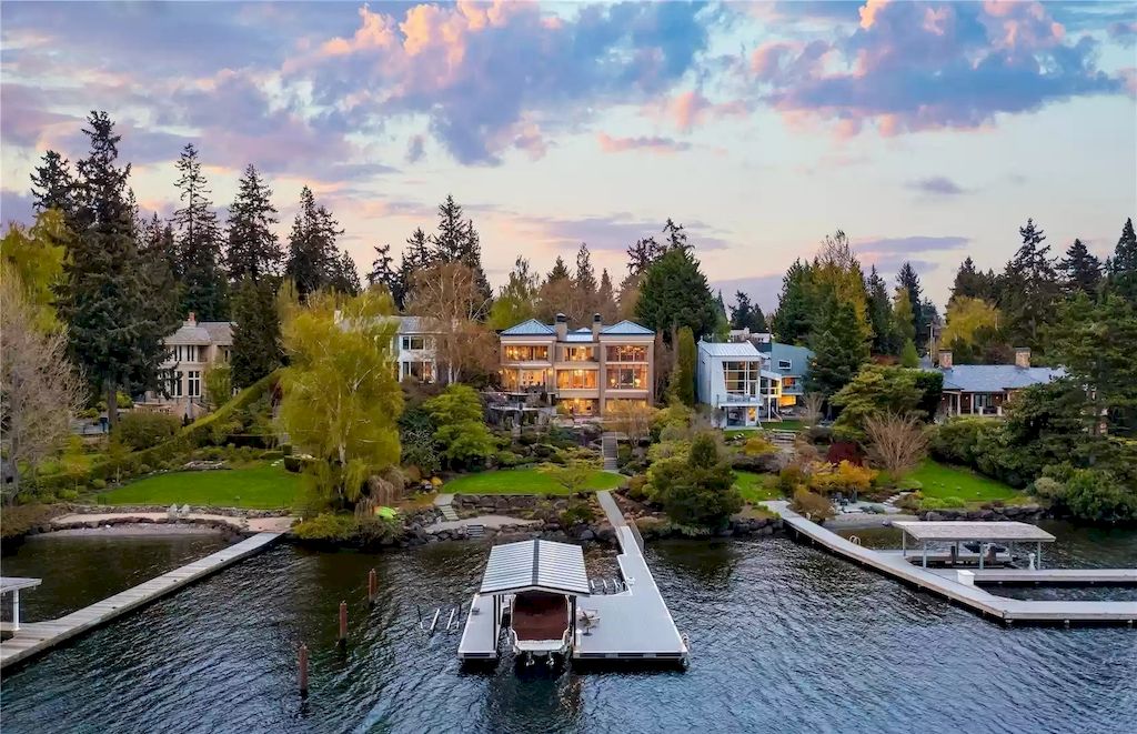 The Estate in Washington is a luxurious home meticulously curated with soaring spaces and thoughtful floor plan for everyday living now available for sale. This home located at 611 Evergreen Point Rd, Medina, Washington; offering 05  bedrooms and 07 bathrooms with 9,450 square feet of living spaces.