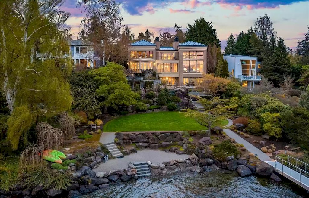 The Estate in Washington is a luxurious home meticulously curated with soaring spaces and thoughtful floor plan for everyday living now available for sale. This home located at 611 Evergreen Point Rd, Medina, Washington; offering 05  bedrooms and 07 bathrooms with 9,450 square feet of living spaces.