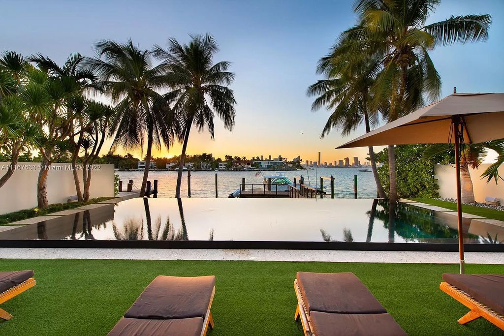 The Miami Beach Home is a stunning tropical modern estate with wide open west bay views now available for rent. This house located at 610 W Dilido Dr, Miami Beach, Florida