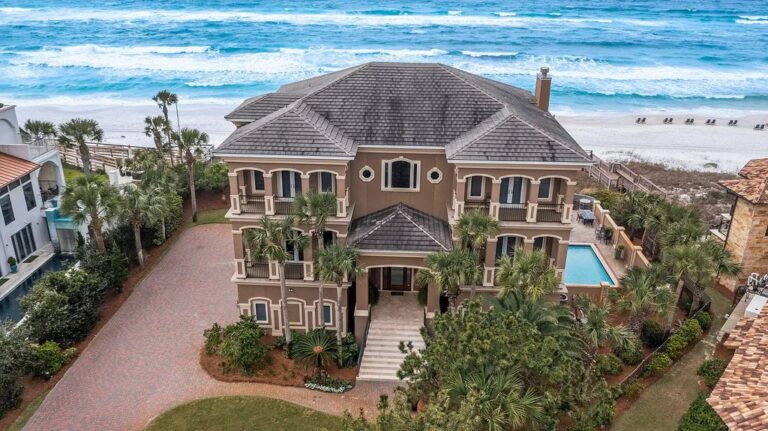 This $16,000,000 Mediterranean Villa in Santa Rosa Beach Exemplifies A Seamless Integration of Elegance and Comfort