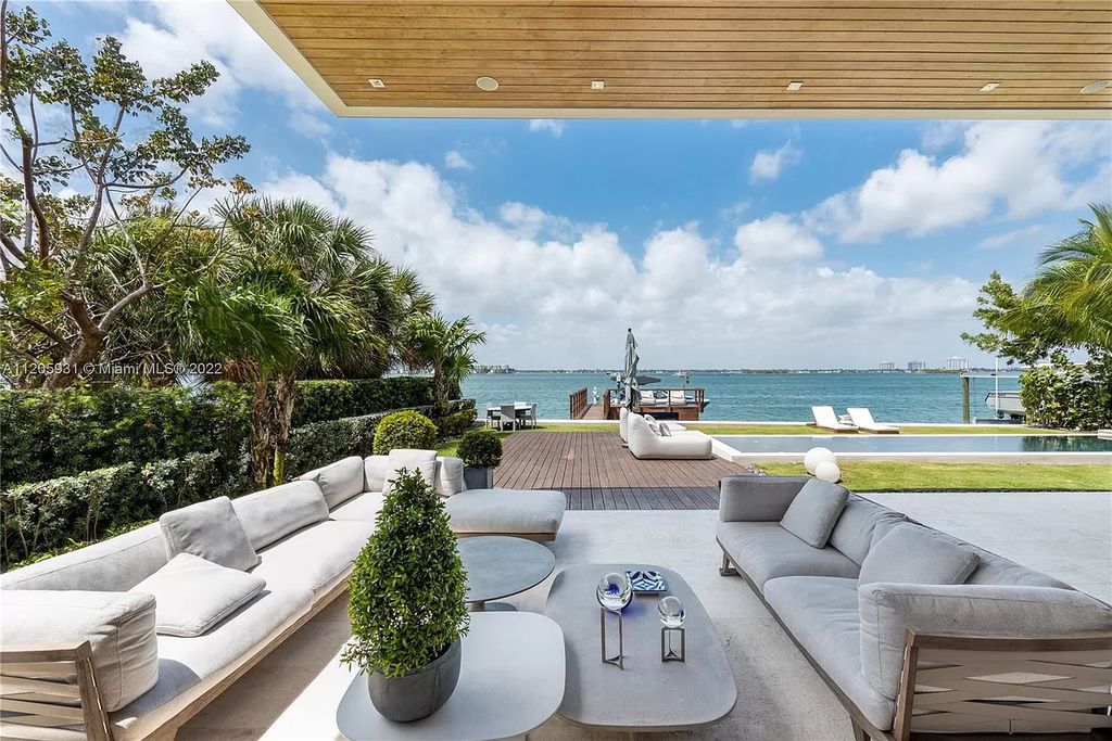 The Home in Miami Beach is a modern waterfront with a western exposure capturing unobstructed water views and dramatic sunsets over Biscayne Bay now available for sale. This home located at 2608 Biarritz Dr, Miami Beach, Florida