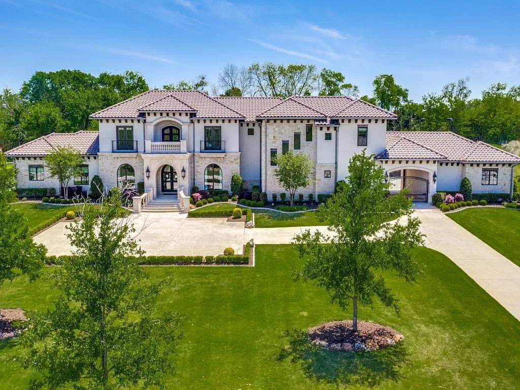 The Home in Lucas is a Entertainers dream estate situated on an enchanting 2.1 acre treed cul-de-sac lot now available for sale. This home located at 1545 Silver Creek Cir, Lucas, Texas