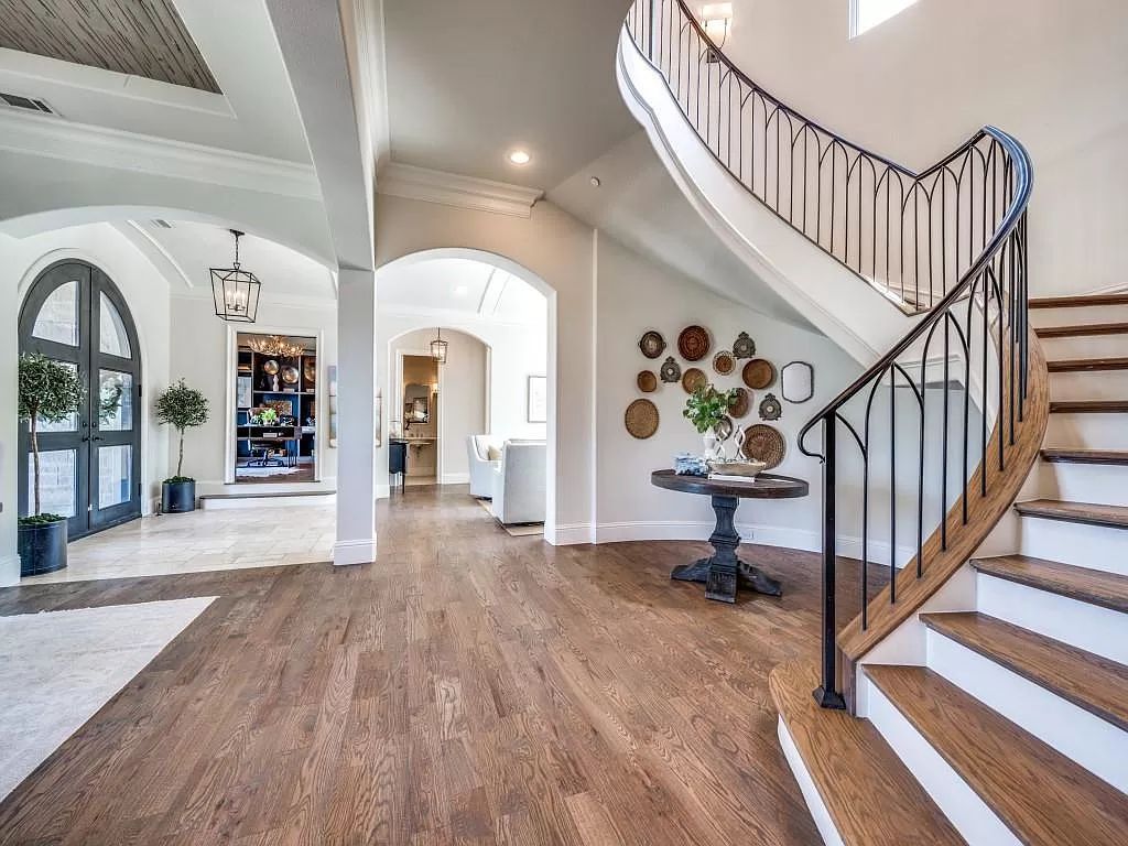 The Home in Lucas is a Entertainers dream estate situated on an enchanting 2.1 acre treed cul-de-sac lot now available for sale. This home located at 1545 Silver Creek Cir, Lucas, Texas
