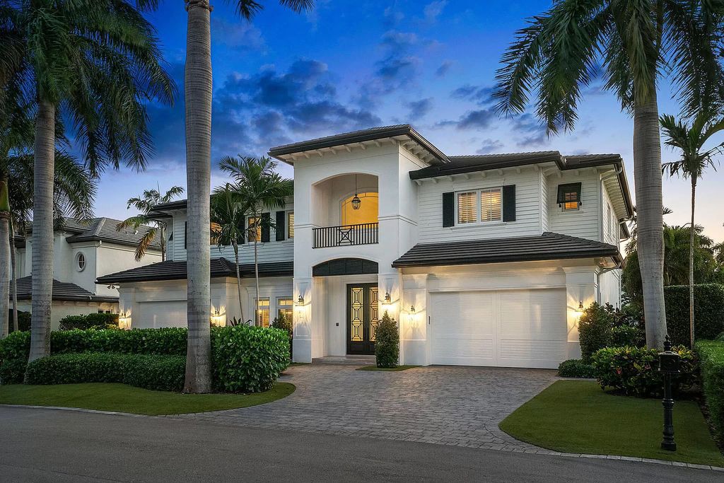 The Home in Boca Raton is a pristinely maintained transitional estate with island-inspired architectural accents now available for sale. This home located at 2155 W Silver Palm Rd, Boca Raton, Florida