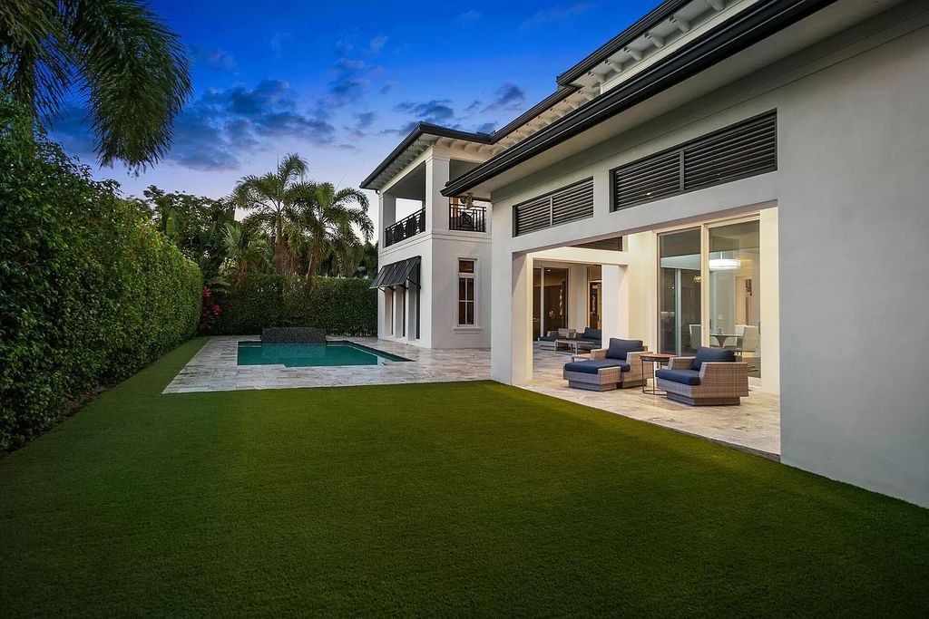 The Home in Boca Raton is a pristinely maintained transitional estate with island-inspired architectural accents now available for sale. This home located at 2155 W Silver Palm Rd, Boca Raton, Florida