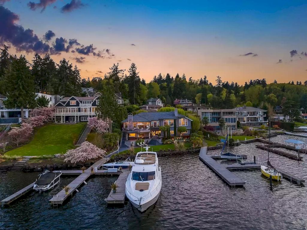 The Estate in Washington is a luxurious home highly curated landscape with an easy effort to the lake now available for sale. This home located at 8900 N Mercer Way, Mercer Island, Washington; offering 04 bedrooms and 05 bathrooms with 5,953 square feet of living spaces. 