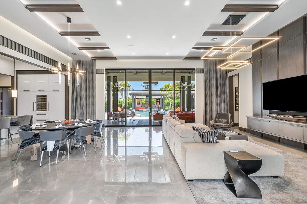 The Home in Delray Beach is a striking custom-built estate with the grand open concept, luxury finishes and modern architectural millwork now available for sale. This home located at 5526 Vintage Oaks Ter, Delray Beach, Florida