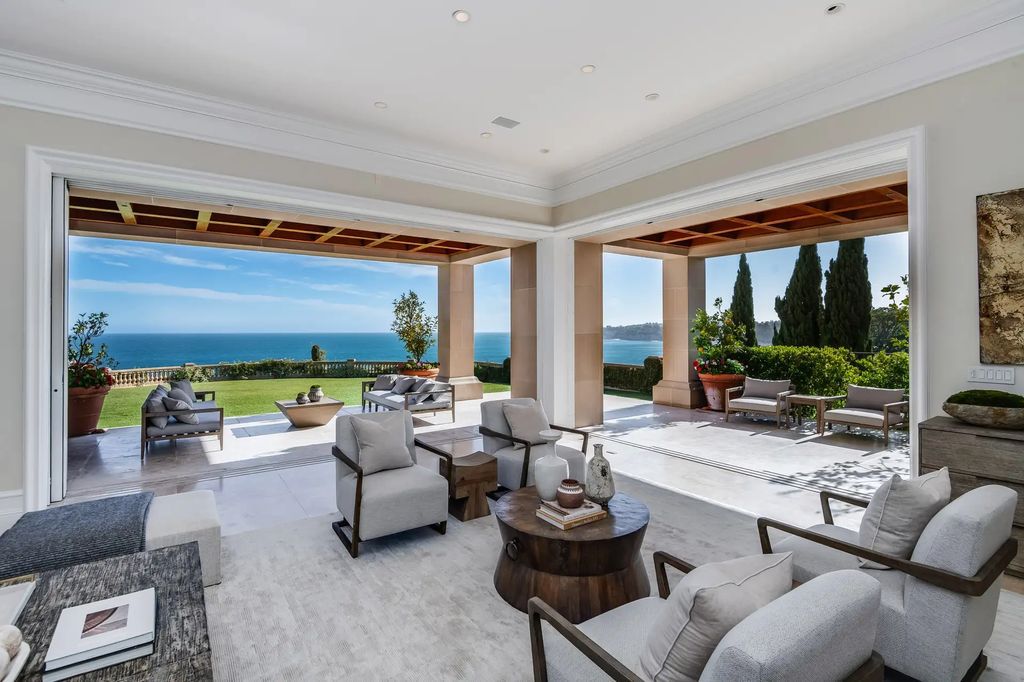 The Estate in Malibu is a World-Class Oceanfront Estate offers its own private pathway to over 208 feet of sandy beach frontage and breathtaking coastline and ocean views now available for sale. This home located at 27628 Pacific Coast Hwy, Malibu, California