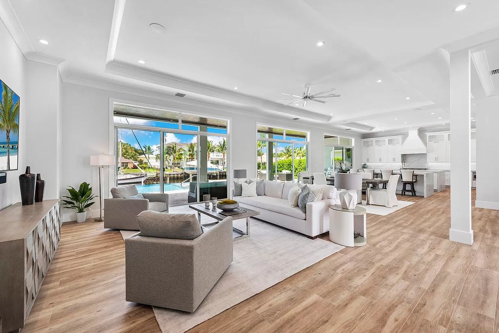 The Palm Beach Gardens Home is a newer custom built luxurious residence with high end finishes throughout now available for sale. This house located at 2169 Driftwood Cir, Palm Beach Gardens, Florida