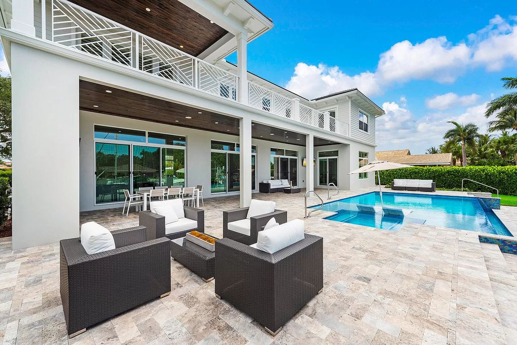 The Palm Beach Gardens Home is a newer custom built luxurious residence with high end finishes throughout now available for sale. This house located at 2169 Driftwood Cir, Palm Beach Gardens, Florida