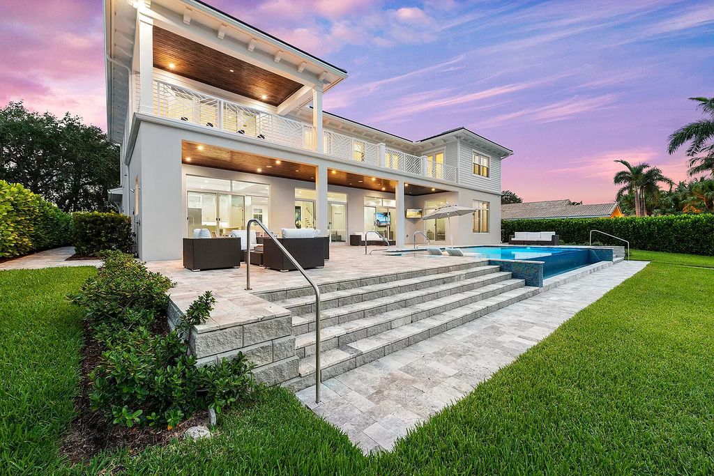 The Palm Beach Gardens Home is a newer custom built luxurious residence with high end finishes throughout now available for sale. This house located at 2169 Driftwood Cir, Palm Beach Gardens, Florida