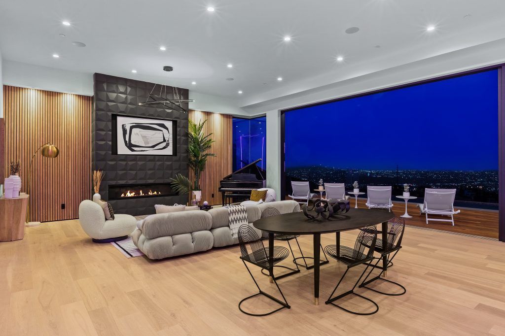 The Home in Los Angeles is a spectacular residence on a private drive off Sunset Plaza with breathtaking panoramic downtown views now available for sale. This home located at 1916 Sunset Plaza Dr, Los Angeles, California