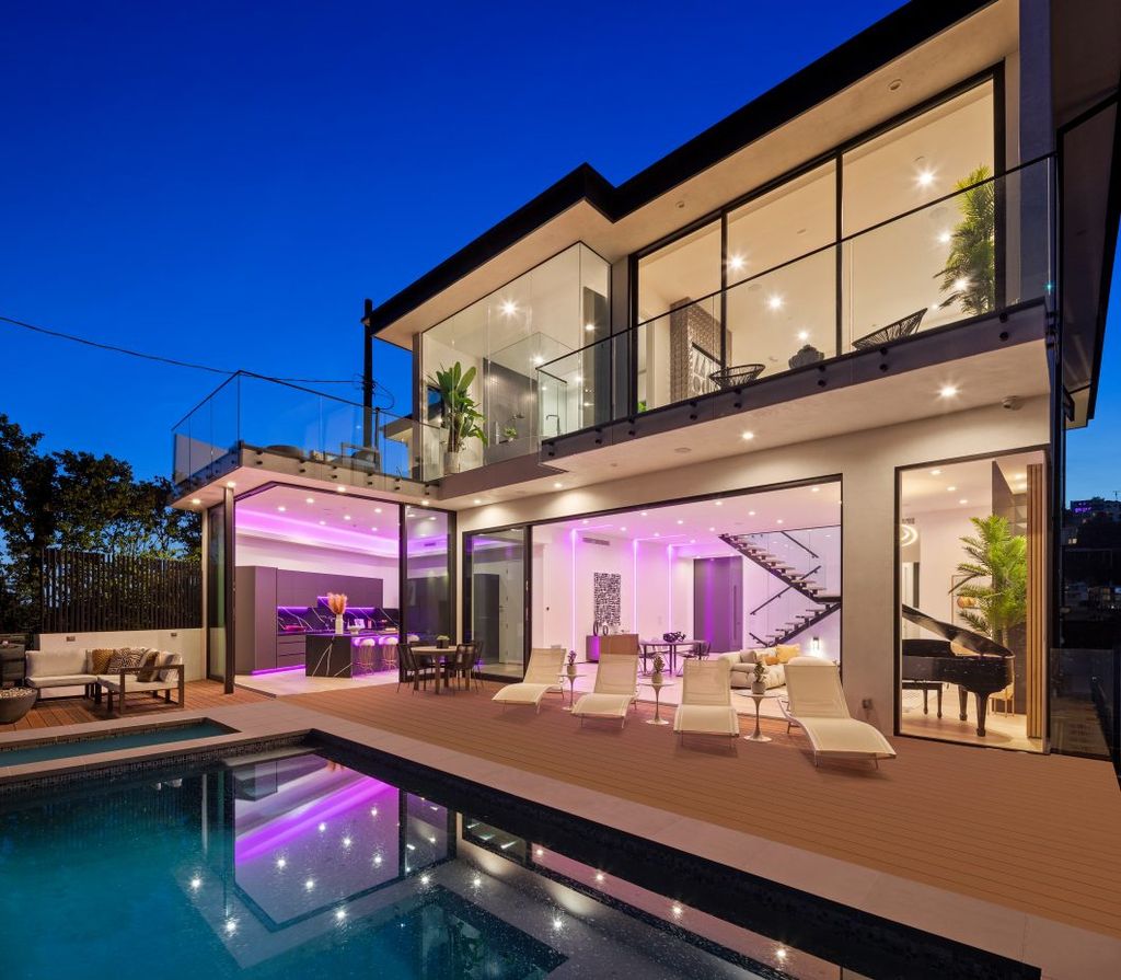 The Home in Los Angeles is a spectacular residence on a private drive off Sunset Plaza with breathtaking panoramic downtown views now available for sale. This home located at 1916 Sunset Plaza Dr, Los Angeles, California